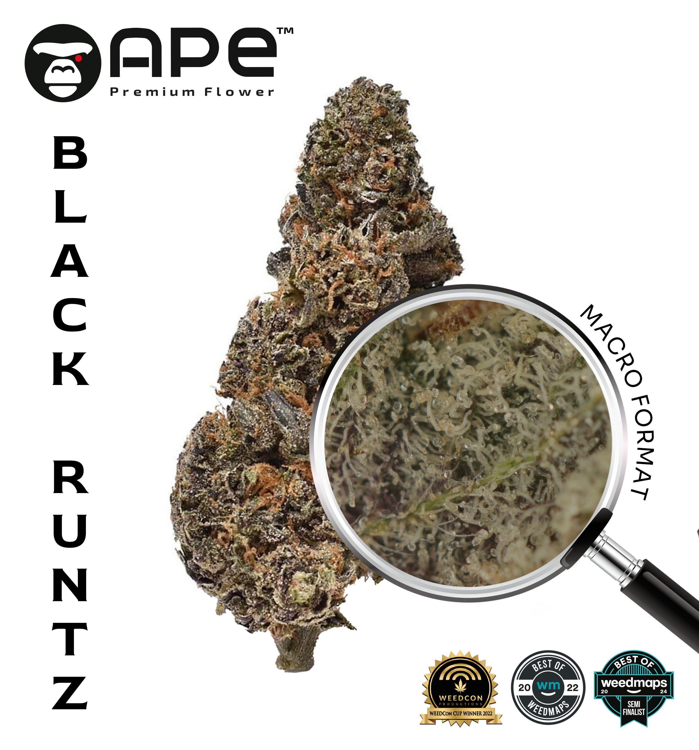 Black Runtz APE THCA Flower – Premium cannabis with sweet and fruity flavor, high THCA potency, available for delivery.