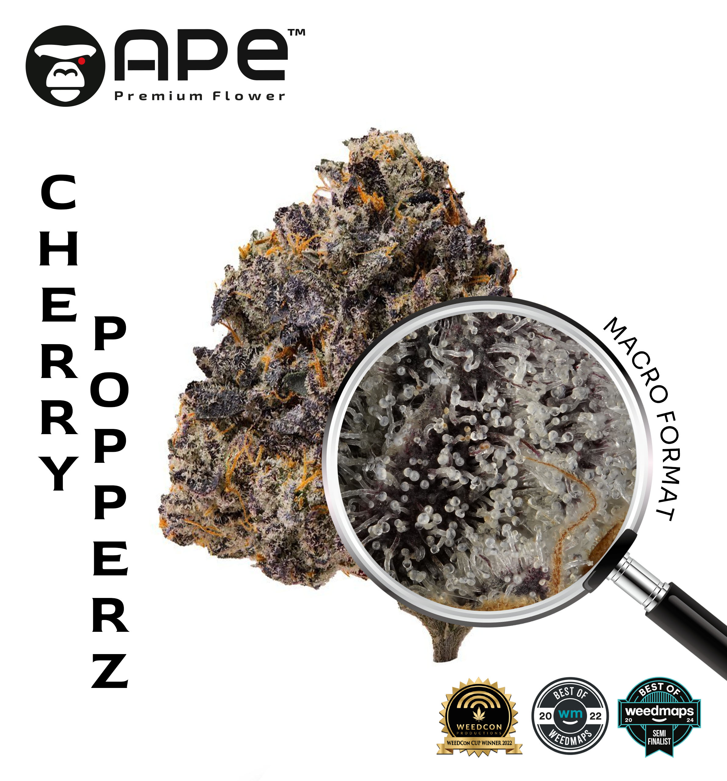 Cherry Popperz APE THCA Flower – Sweet cherry flavor with high THCA potency, available for delivery.