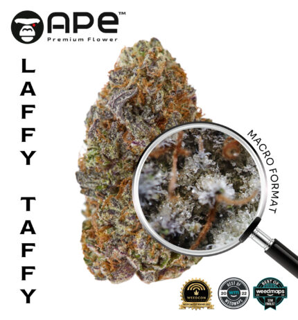 Laffy Taffy APE THCA Flower – Premium cannabis with sweet taffy flavor and high THCA potency, available for delivery.