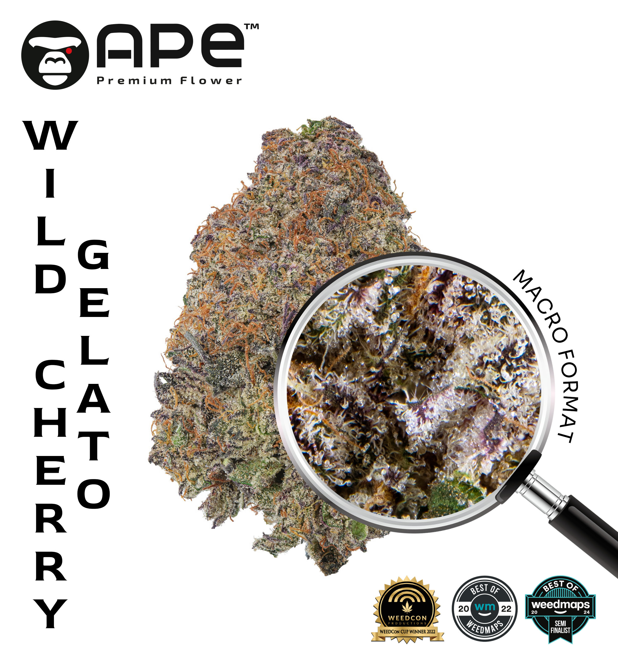 Wild Cherry Gelato APE THCA Flower – Premium cannabis with wild cherry and creamy gelato flavor, high THCA potency, available for delivery.