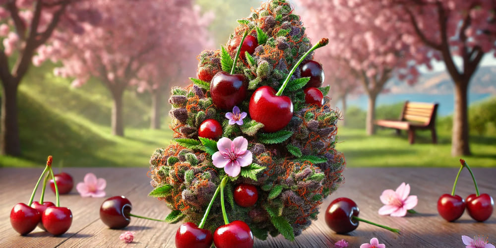 Premium quality cherry weed buds with a rich aroma