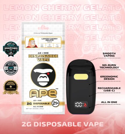 Lemon Cherry Gelato THCa Disposable 2g APE