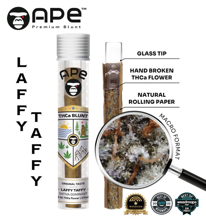 Laffy Taffy APE THCA Blunt 2.2G – Premium Hybrid Strain with Sweet and Fruity Flavor