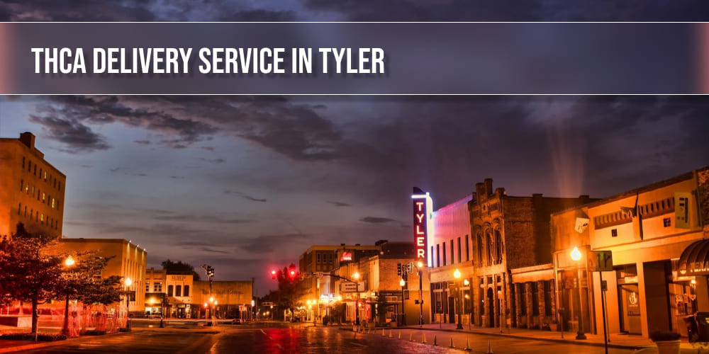 A Blunt Depot delivery van parked in Tyler, Texas, ready to deliver THCA products