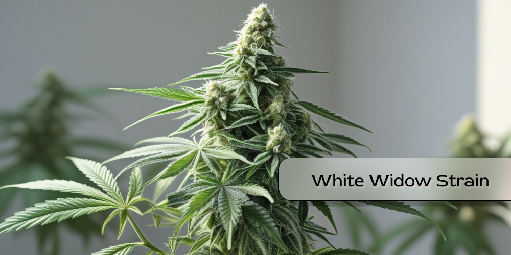 Rolled joint made with ground White Widow strain cannabis