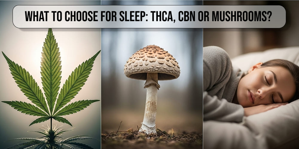 What to choose for sleep THCA, CBN or mushrooms