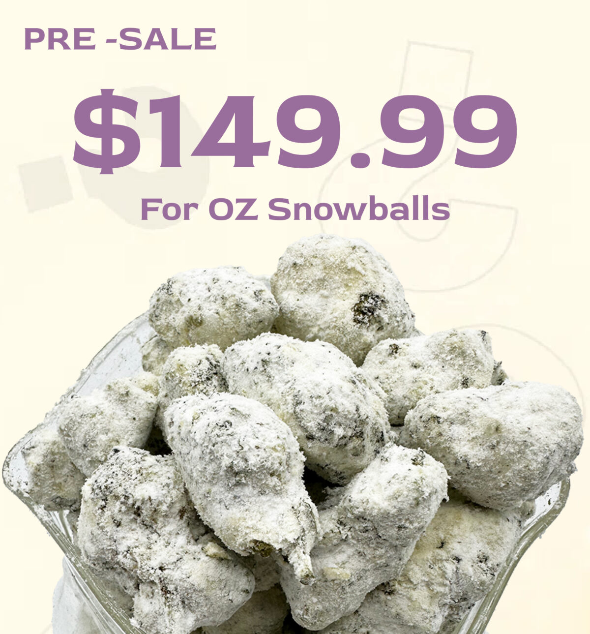 Snowball Weed Cannabis Flower APE 28G — frosty cannabis buds covered in THCA crystals.