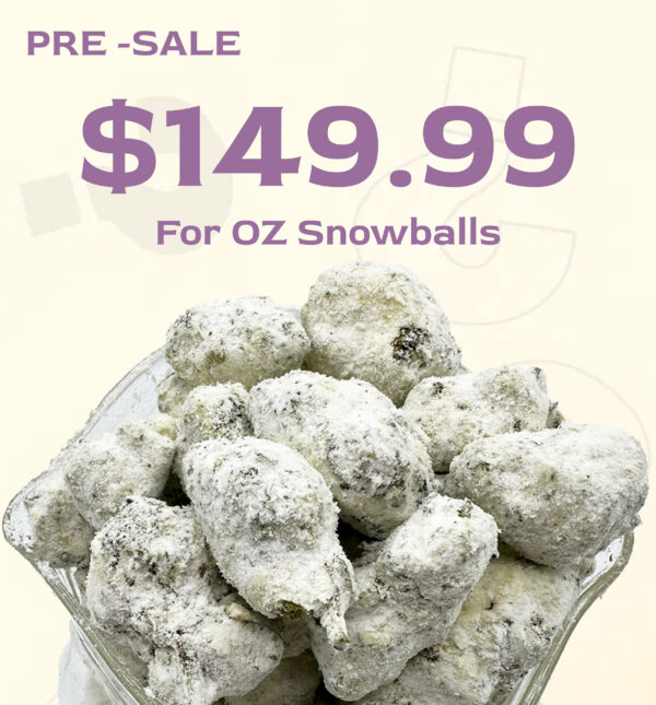 Snowball Weed Cannabis Flower APE 28G — frosty cannabis buds covered in THCA crystals.