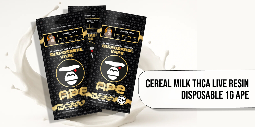 Three identical labels for "CEREAL MILK DISPOSABLE VAPE" with slight variations in the text.