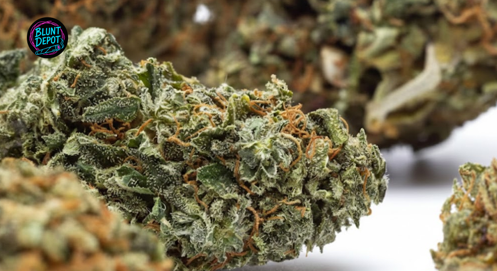 Cannabis leaves of the Blue Rhino 23 weed strain