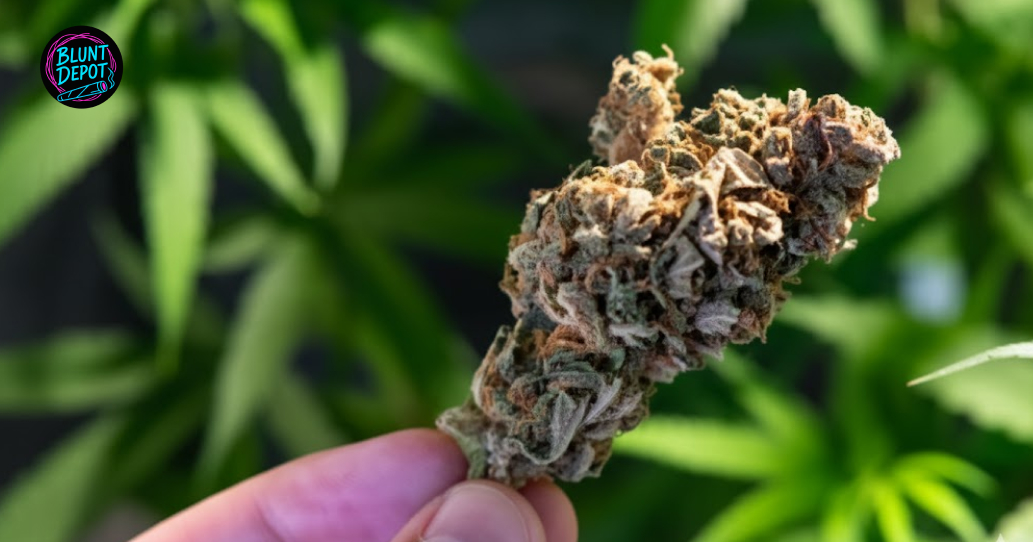 Blue Rhino 23 weed strain buds close-up