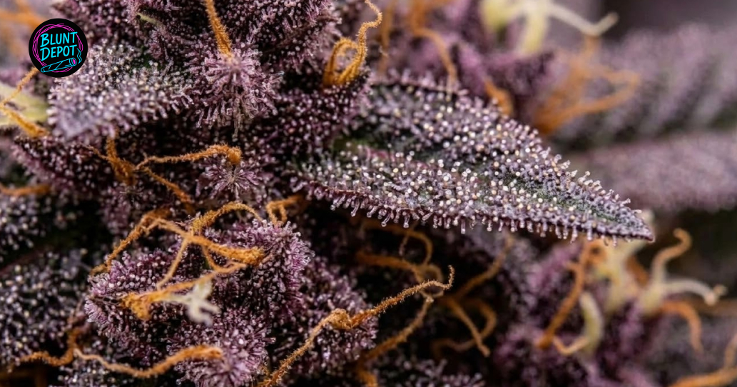 Glass jar with Pink Runtz weed strain premium cannabis buds displayed for cannabis lifestyle presentation.