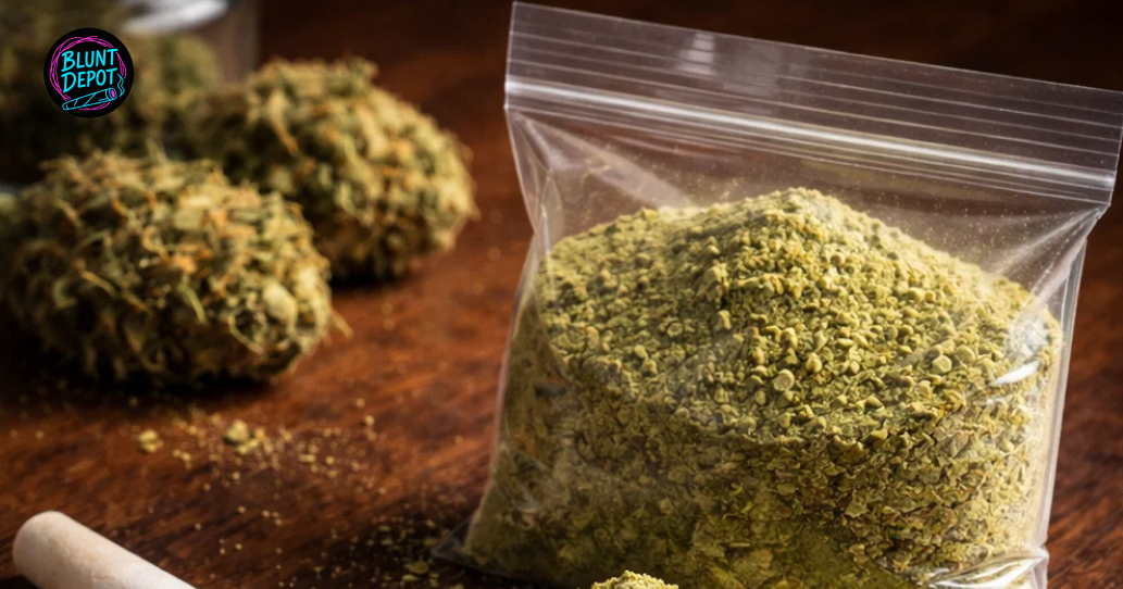 Weed delivery in Seguin macro photo of trichome-covered premium cannabis buds.