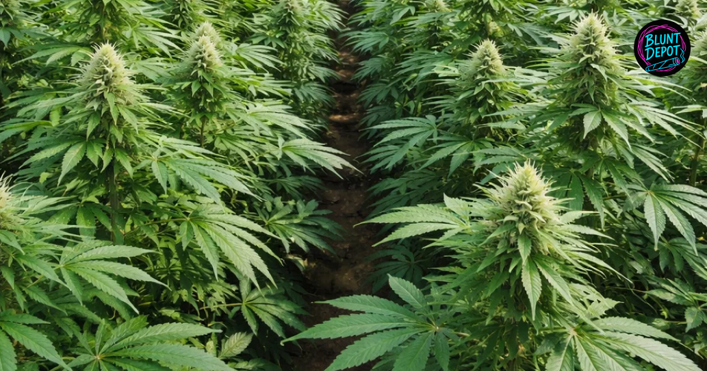 Indoor grow room with Zoap cannabis plants