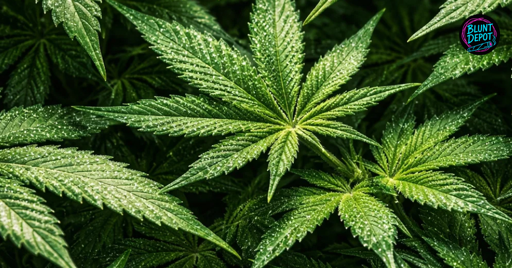 Indoor cultivation of Mimosa weed strain plants.