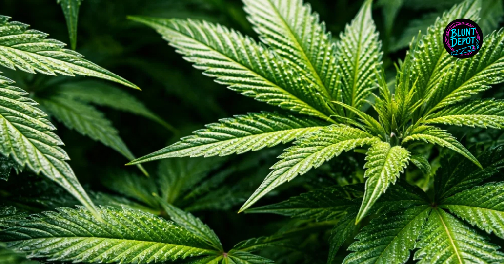 Lifestyle shot of White Truffle weed strain with dense, aromatic buds.