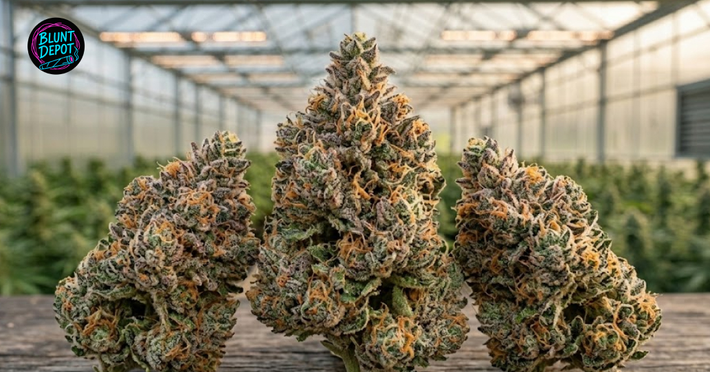 Jar of Sherbert cannabis flower with labeled premium packagingPackaging