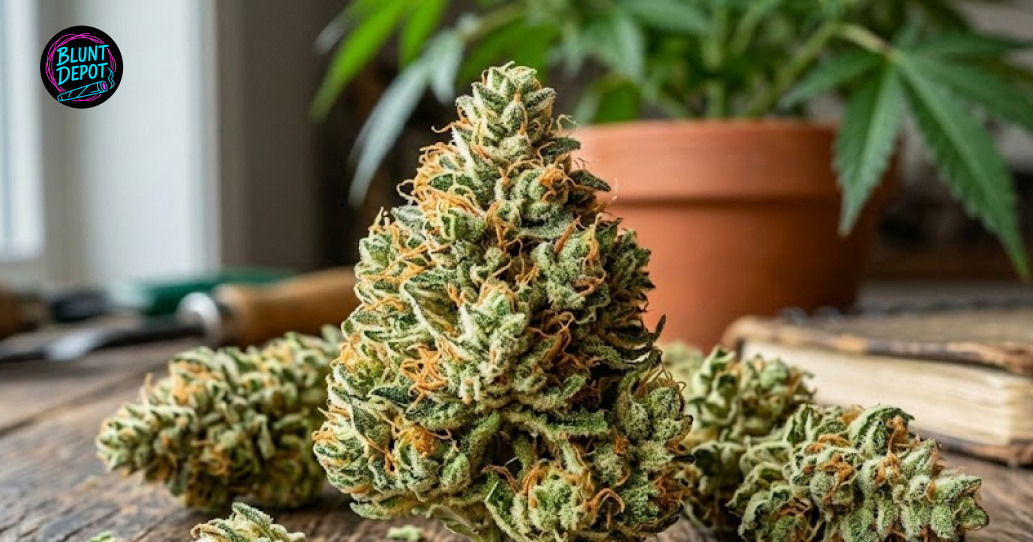 Jar of Super Silver Haze cannabis flower with premium packaging