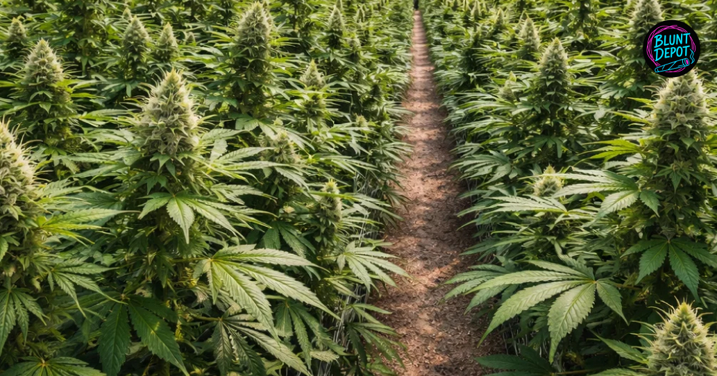 Indoor cultivation of Strawberry Banana indica-dominant hybrid plants under LED lights