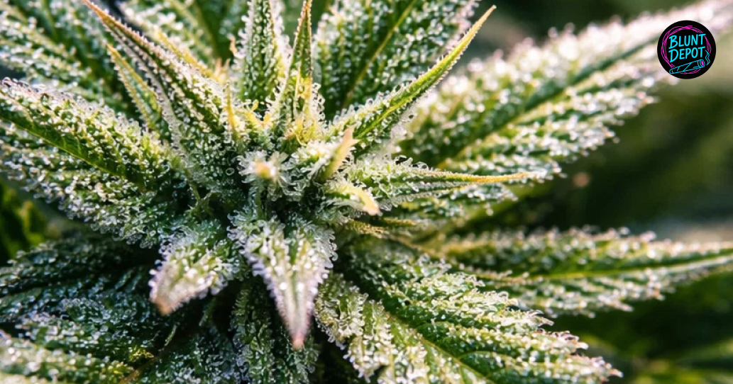 Growing cannabis plants in an indoor facility, showcasing a healthy canopy of the Amnesia weed strain.