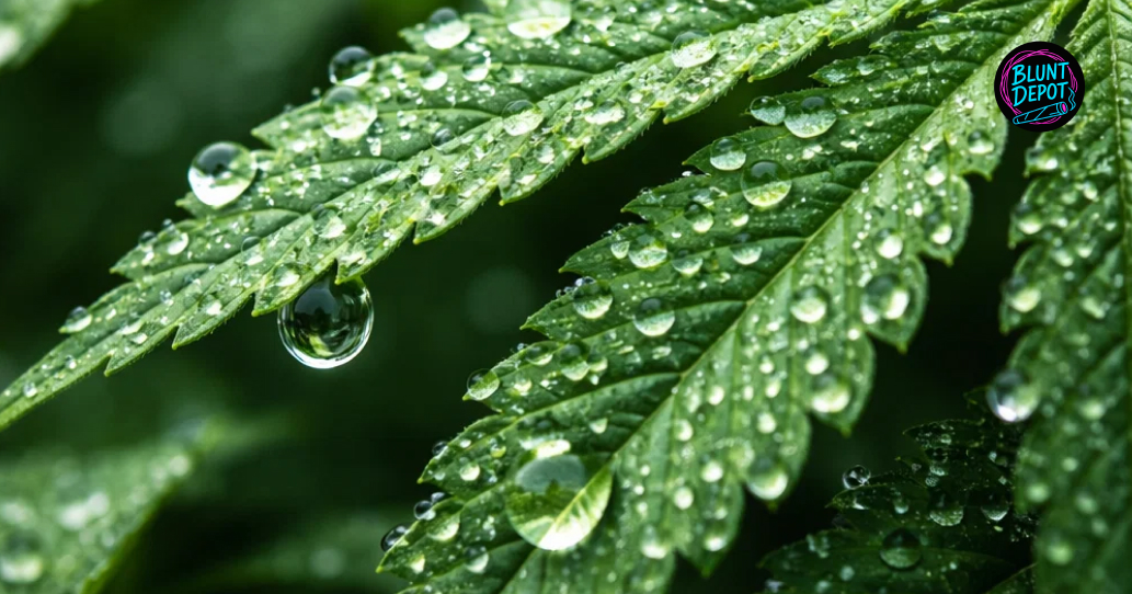 Lifestyle presentation of Strawberry Banana weed strain premium buds