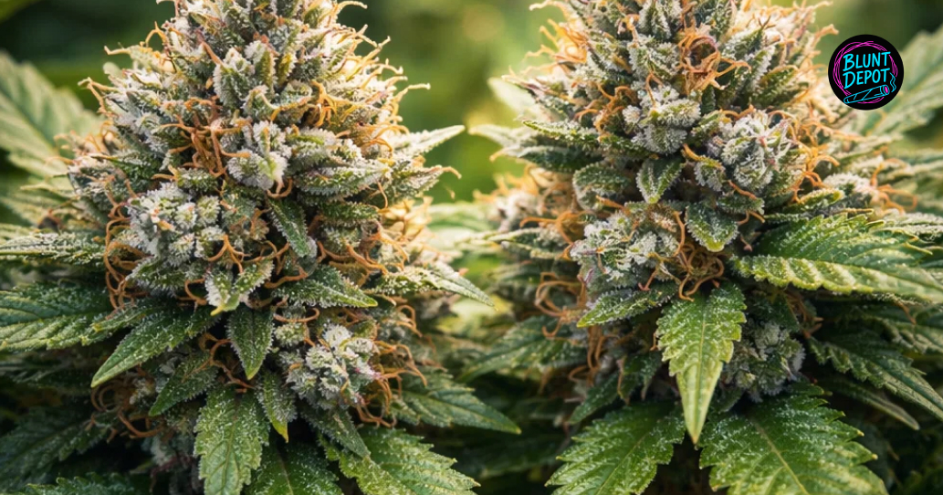 A lifestyle presentation of Zookies strain buds in a glass jar, emphasizing premium cannabis quality.