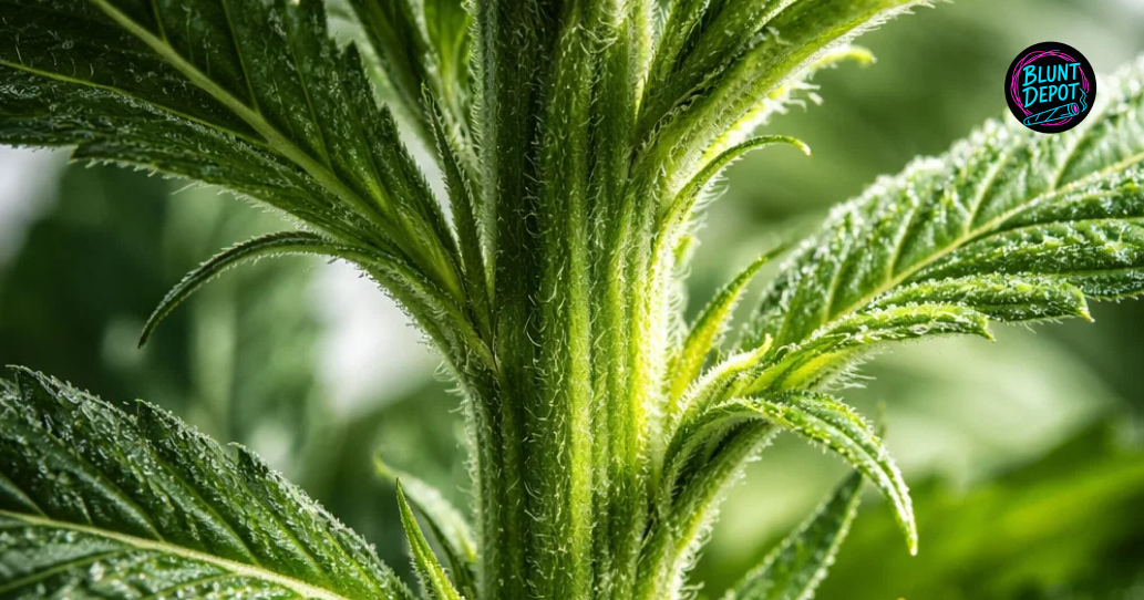 Extreme macro of Super Lemon Haze weed strain showing crystal trichomes on premium cannabis buds.