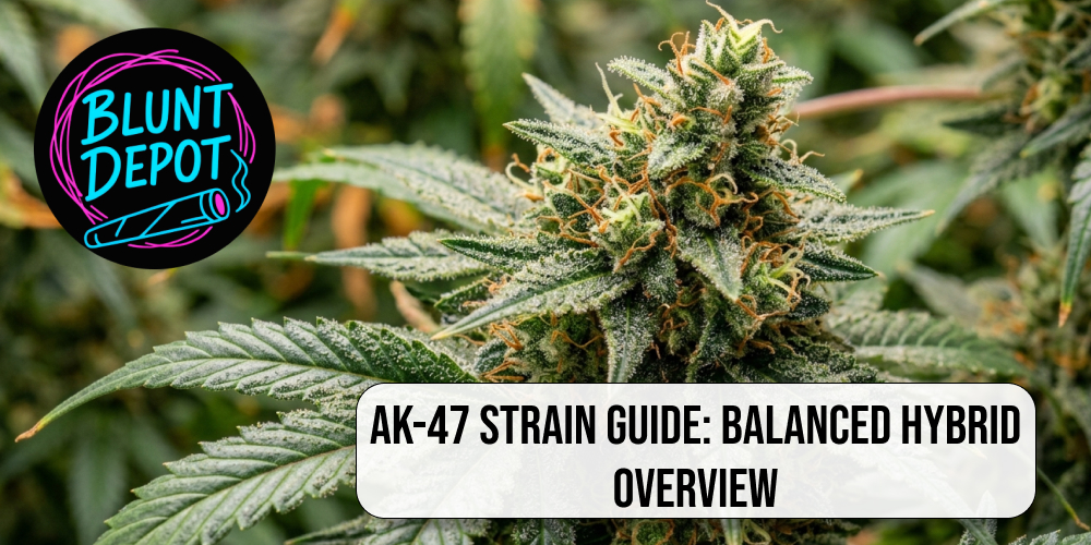 A high-quality macro shot of a lime green AK-47 strain bud with vibrant orange hairs and crystalline resin.