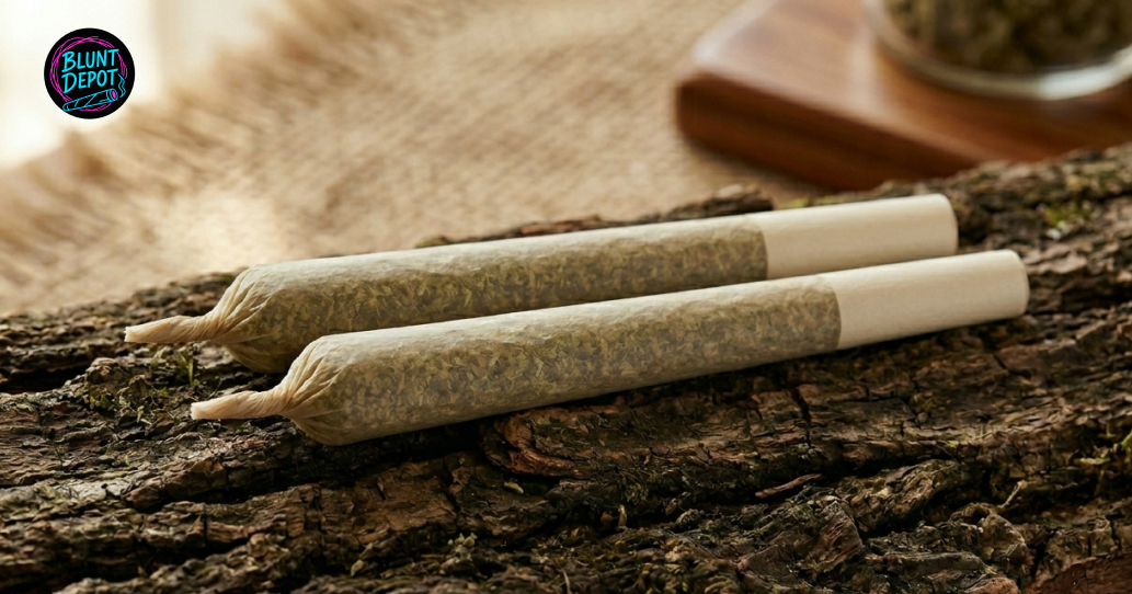 A wooden spoon holding a large scoop of Lemon Tree strain kief next to a glass storage jar.