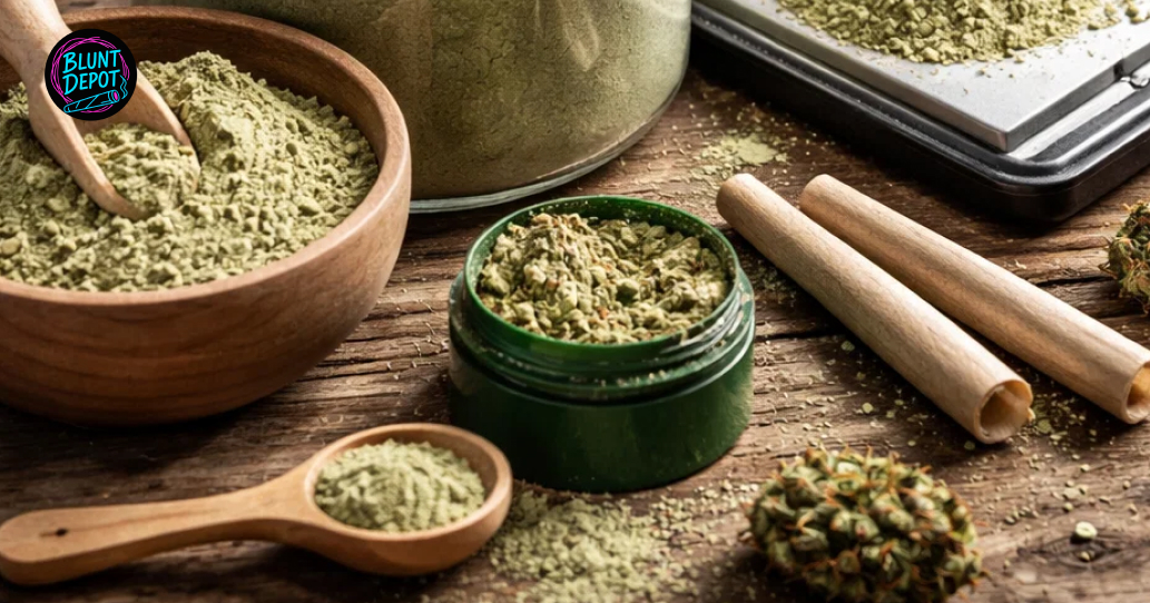 Key Lime Pie strain cannabis buds surrounded by fresh lime slices, berries, and dark chocolate.