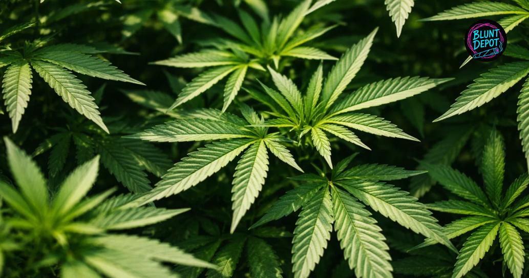 Multiple large colas of the Sour Jack weed strain growing in a professional indoor cannabis facility.